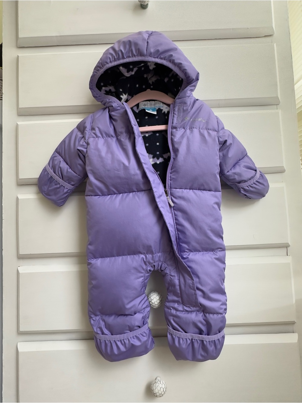 Columbia Snuggly Bunny Down Bunting Purple 6-12M (6-9M)